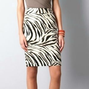 Loft Animal Print Pencil Skirt